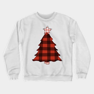 Plaid Christmas Tree Crewneck Sweatshirt